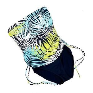 Tommy Bahama One Piece Strapless Bandini Swimsuit Hawaiian Cruise Vacation 6